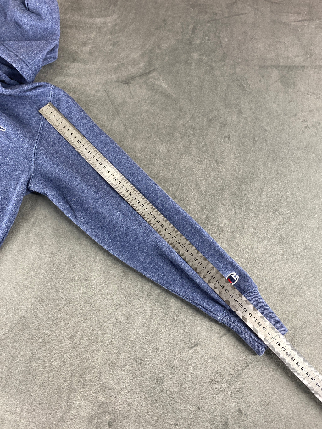 Felpa con cappuccio Champion blu melange vintage – Uomo Taglia L