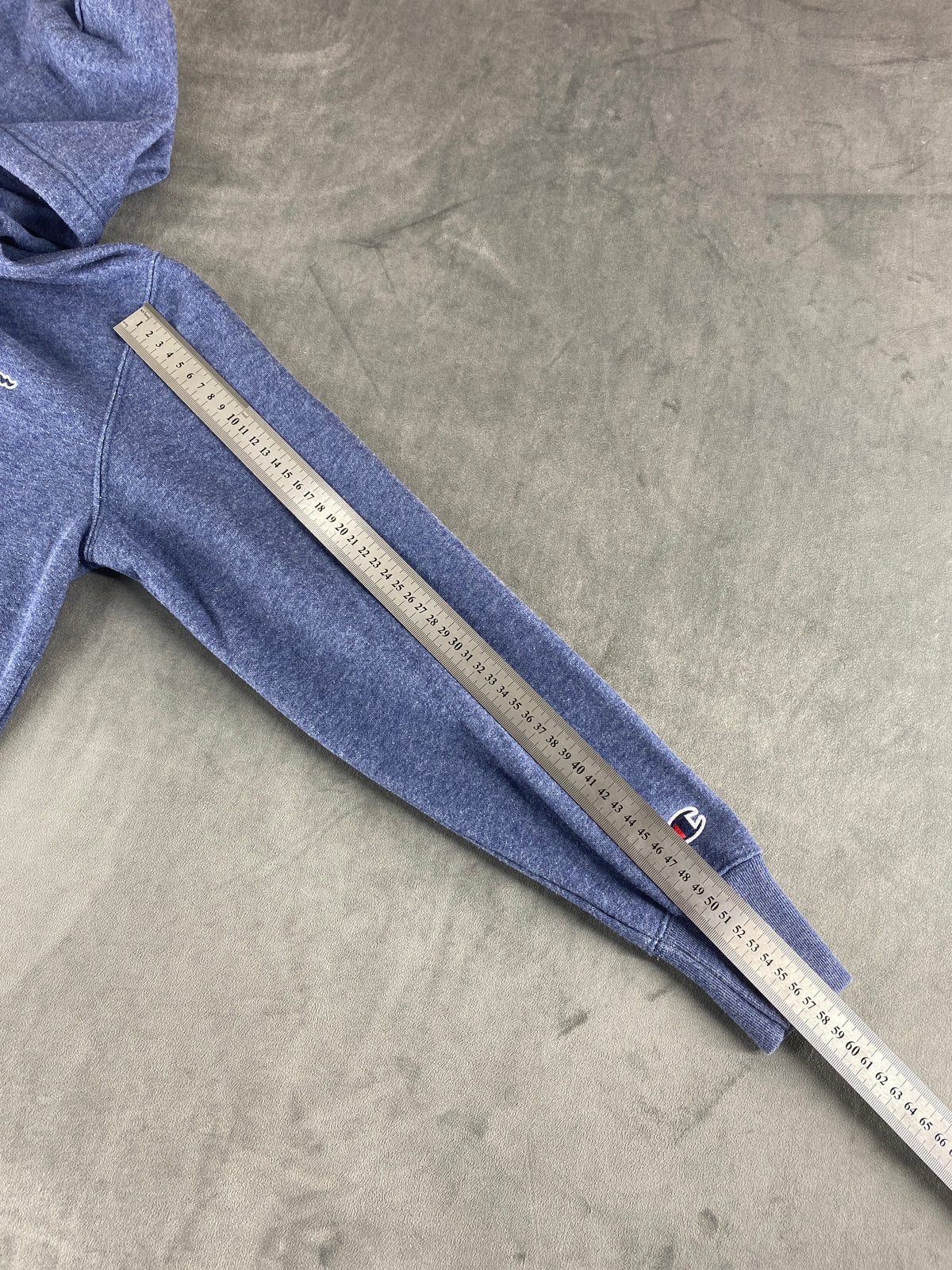 Felpa con cappuccio Champion blu melange vintage – Uomo Taglia L