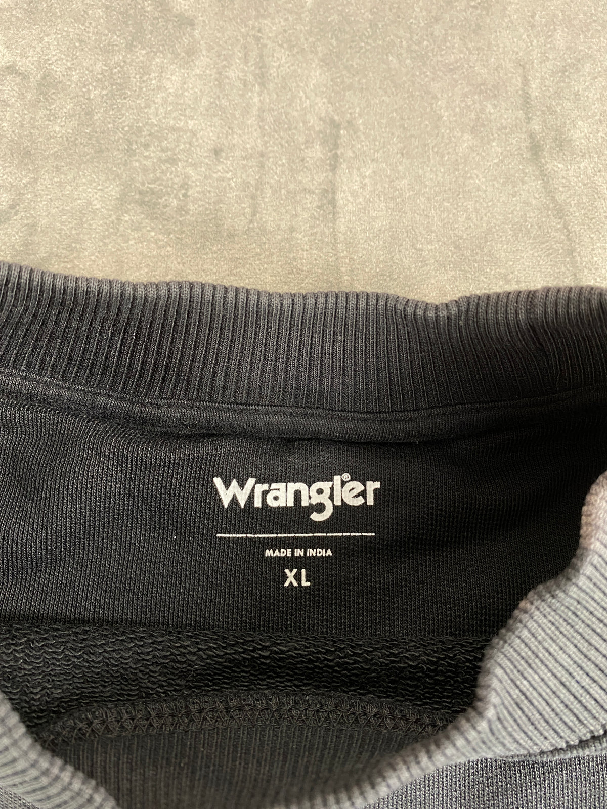 Felpa girocollo Wrangler nera vintage – Uomo Taglia XL