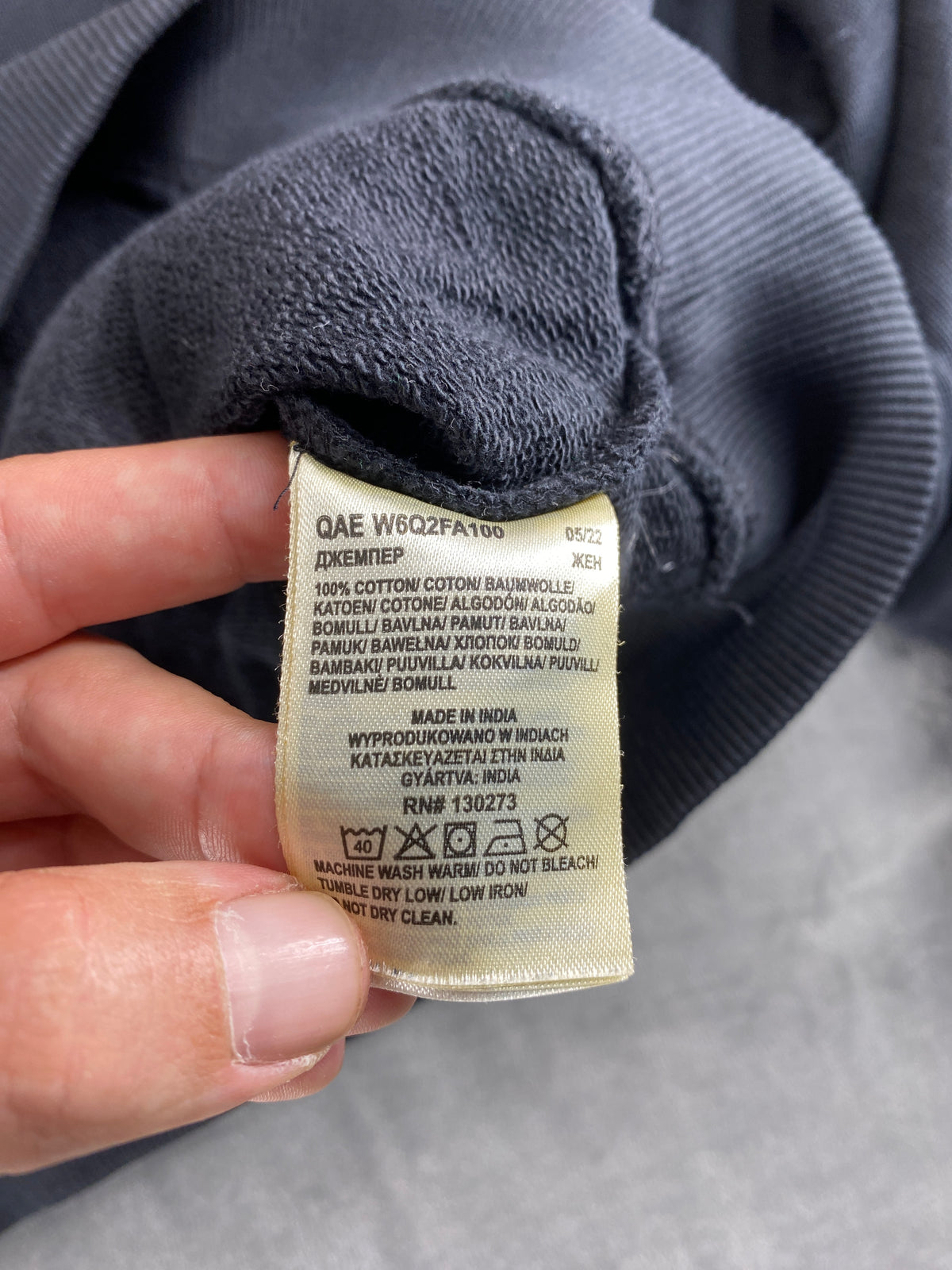 Felpa girocollo Wrangler nera vintage – Uomo Taglia XL