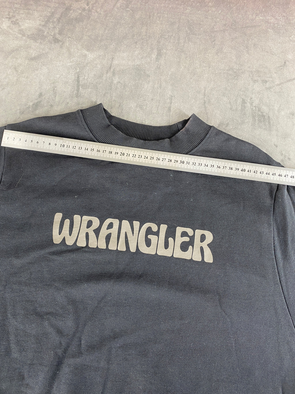Felpa girocollo Wrangler nera vintage – Uomo Taglia XL