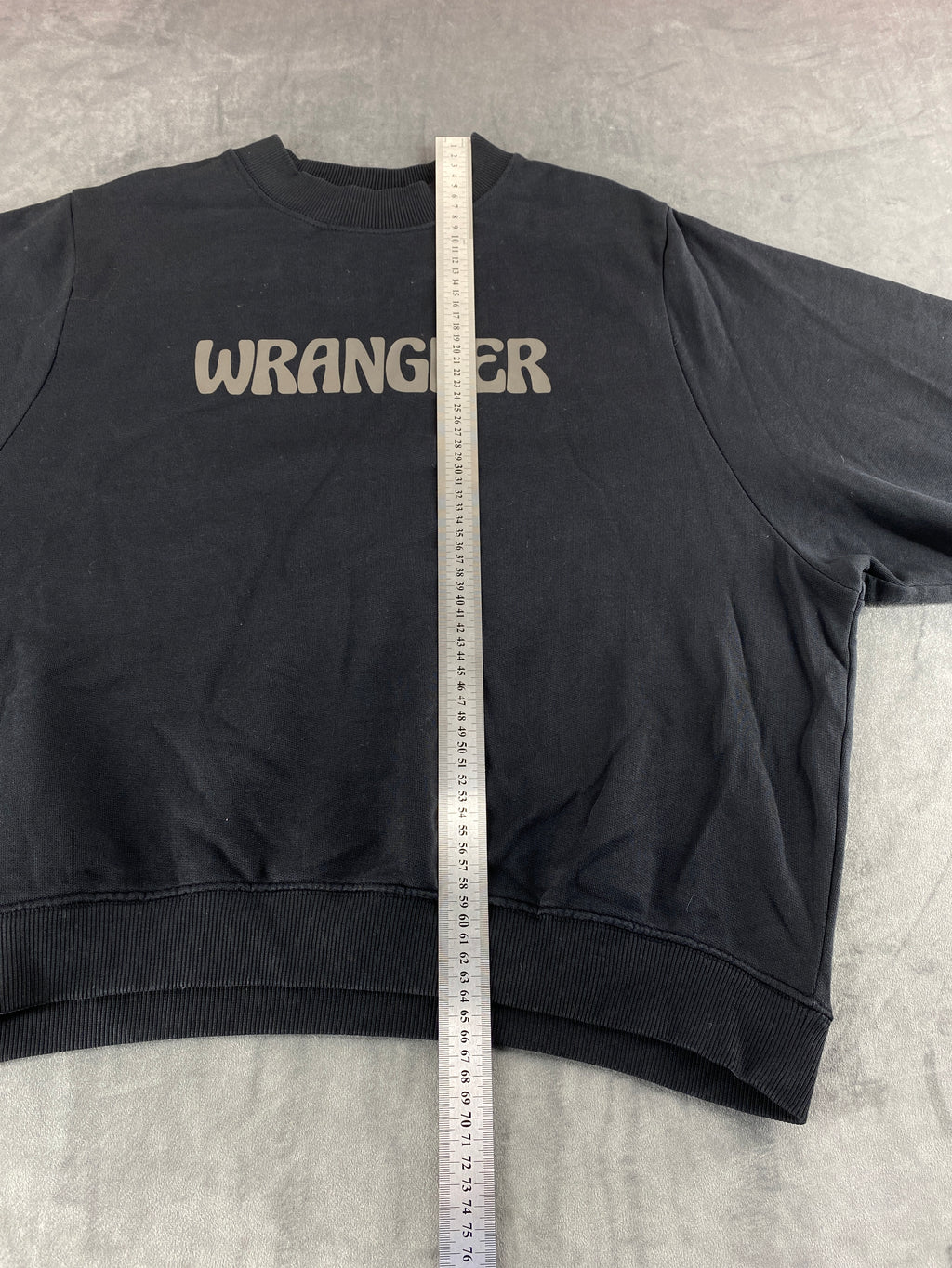 Felpa girocollo Wrangler nera vintage – Uomo Taglia XL