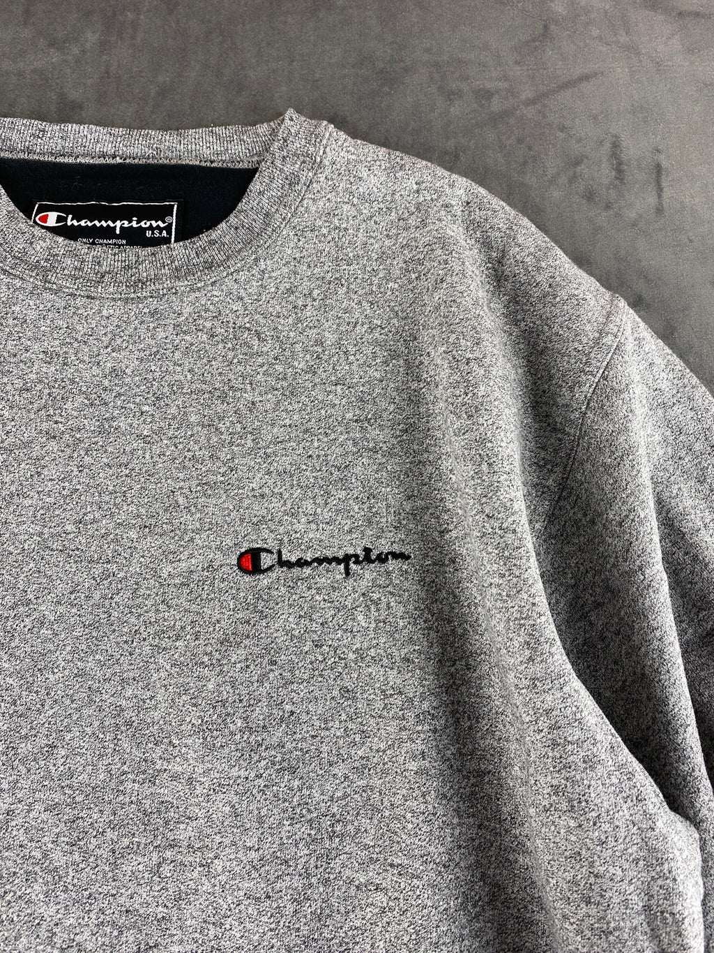Felpa girocollo Champion grigia reverse weave vintage – Uomo Taglia L