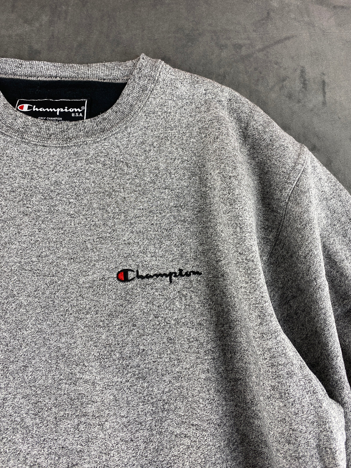 Felpa girocollo Champion grigia reverse weave vintage – Uomo Taglia L