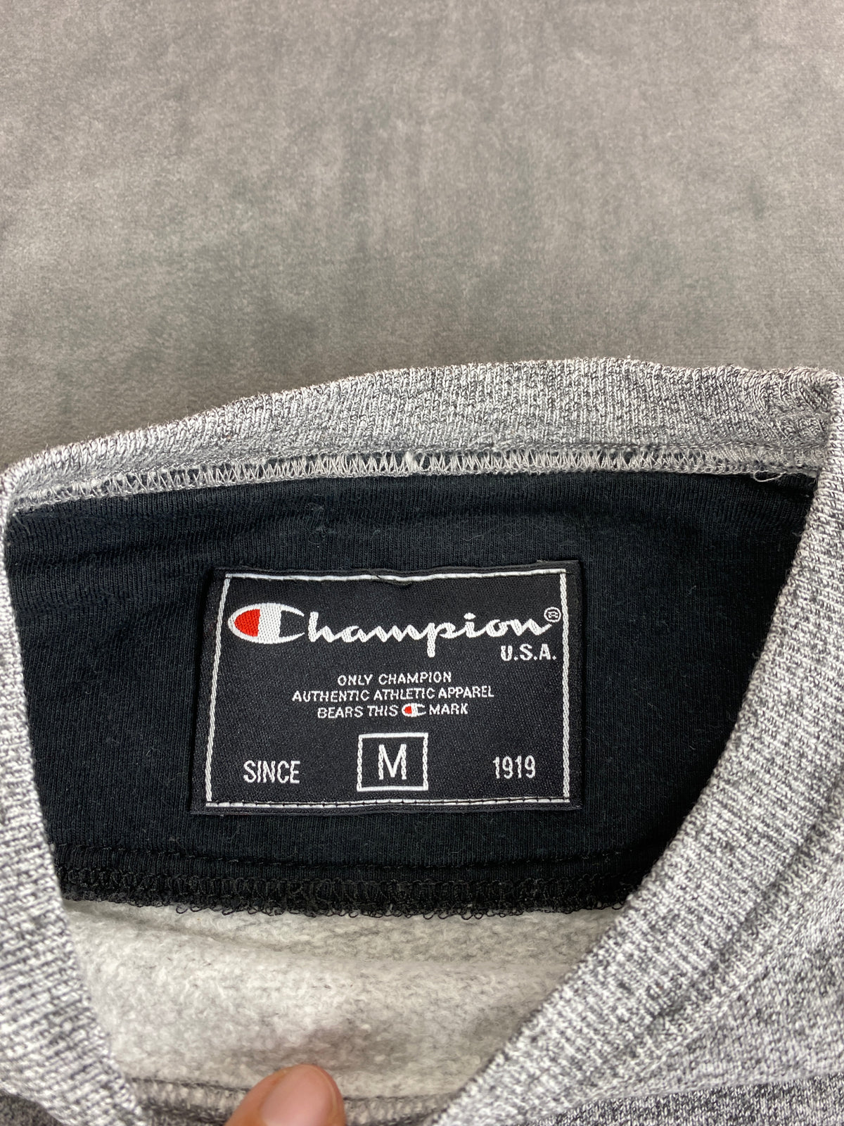 Felpa girocollo Champion grigia reverse weave vintage – Uomo Taglia L