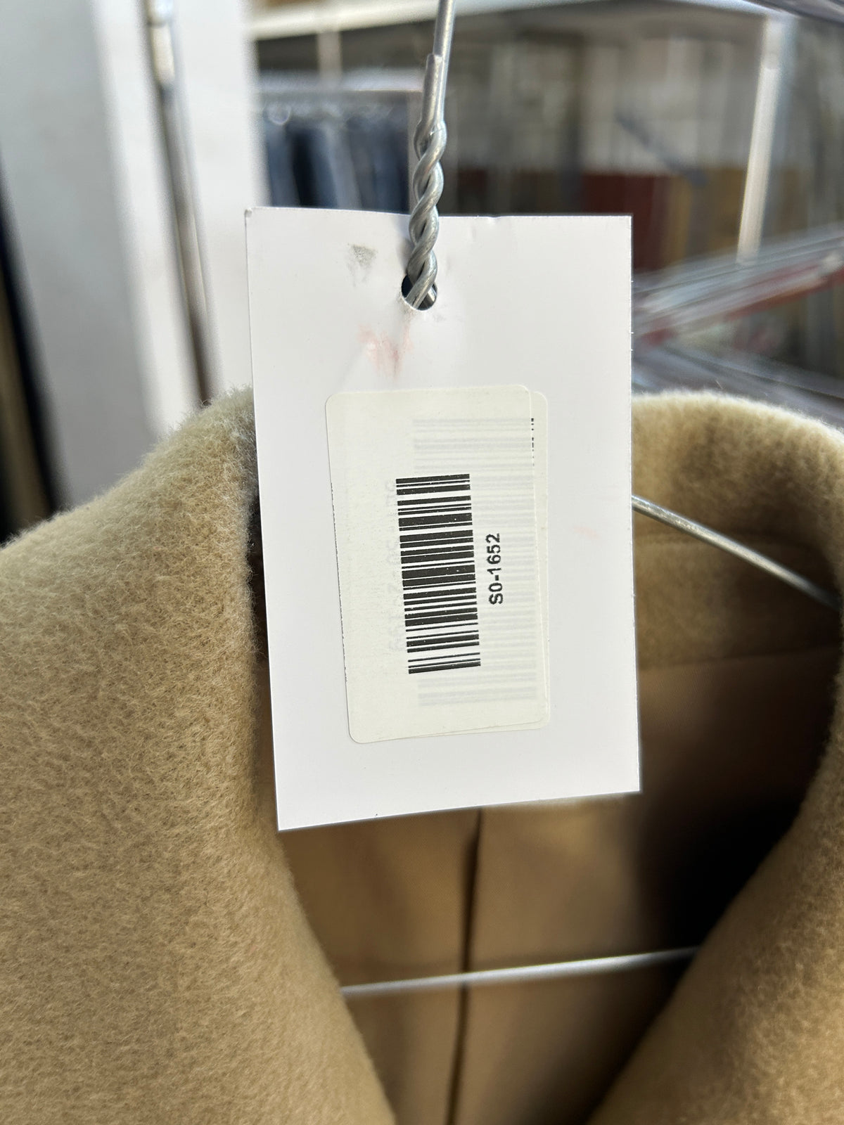 Cappotto in lana beige sagomato vintage – Donna Taglia M