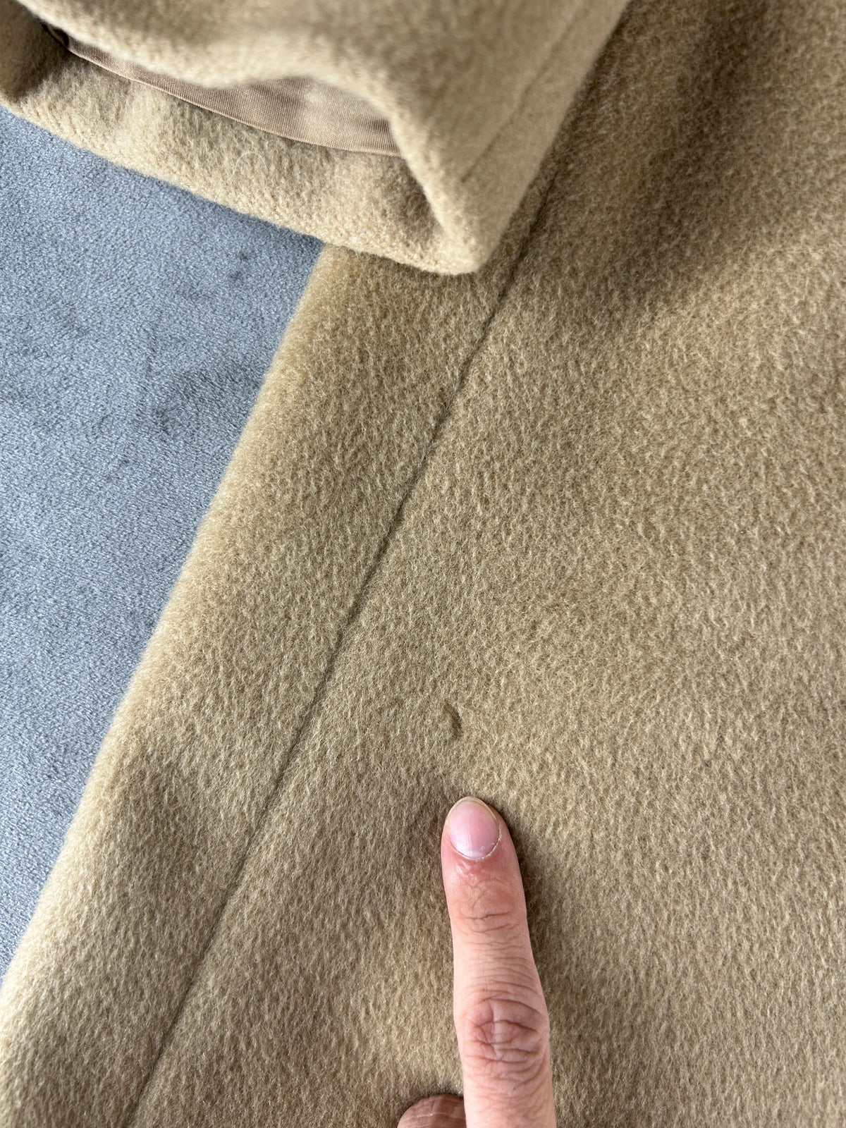 Cappotto in lana beige sagomato vintage – Donna Taglia M