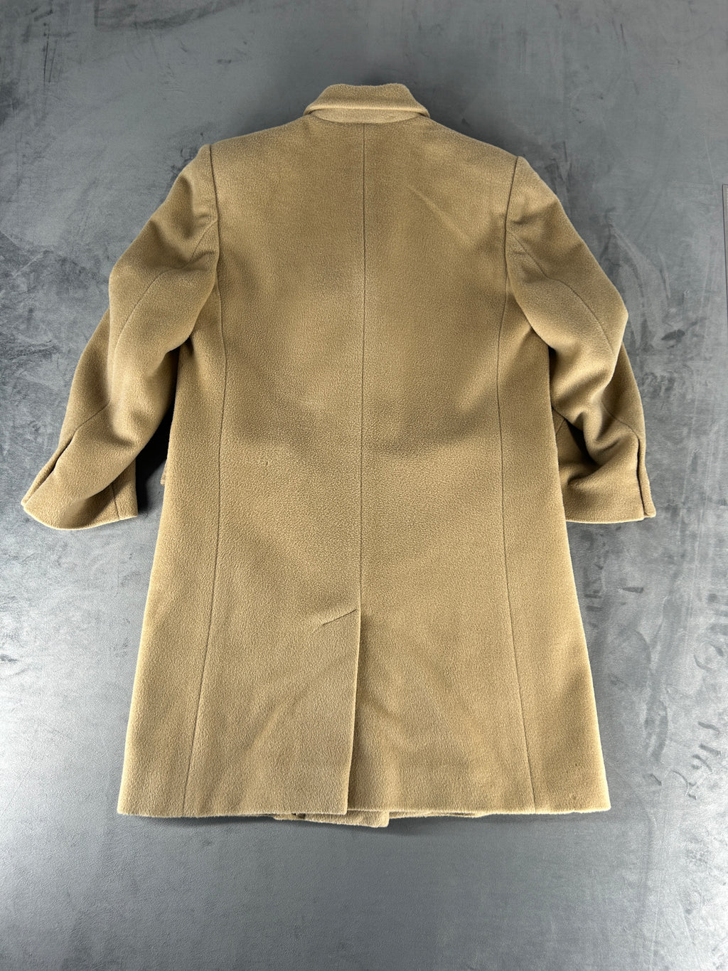 Cappotto in lana beige sagomato vintage – Donna Taglia M