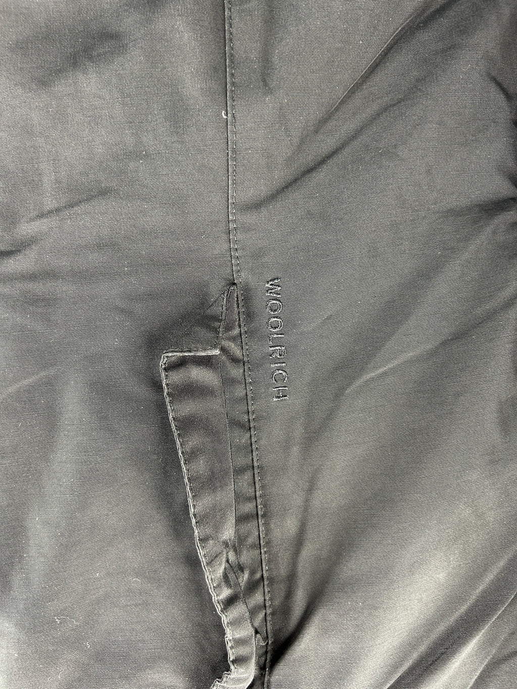 Parka con cappuccio e pelliccia nero vintage – Uomo Taglia L