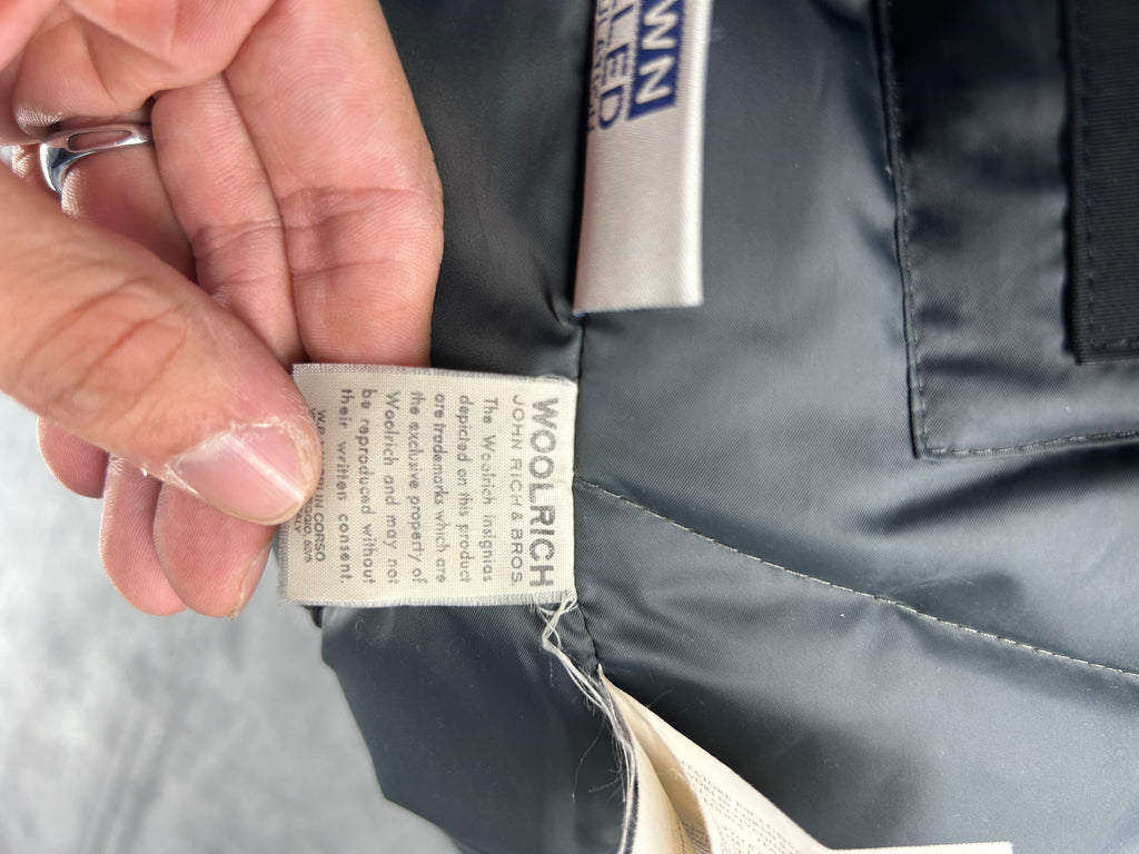 Parka con cappuccio e pelliccia nero vintage – Uomo Taglia L