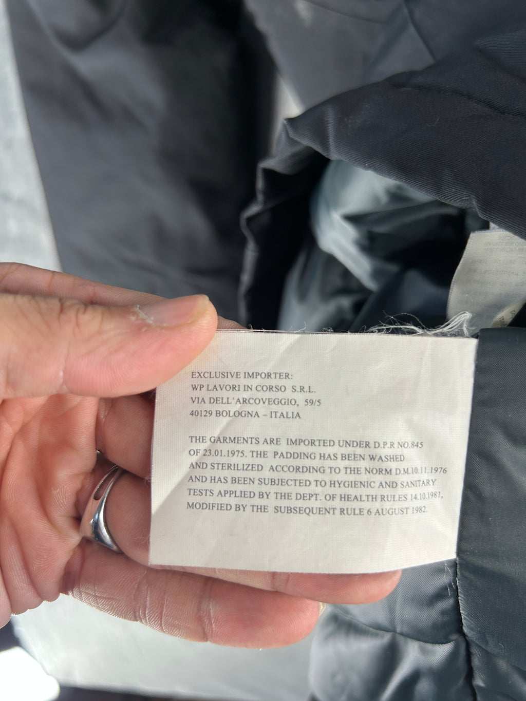 Parka con cappuccio e pelliccia nero vintage – Uomo Taglia L