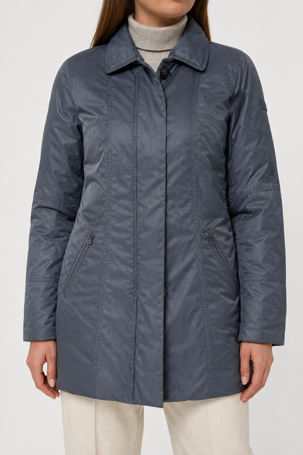 Giacca imbottita Peuterey grigio-avio vintage – Donna Taglia M