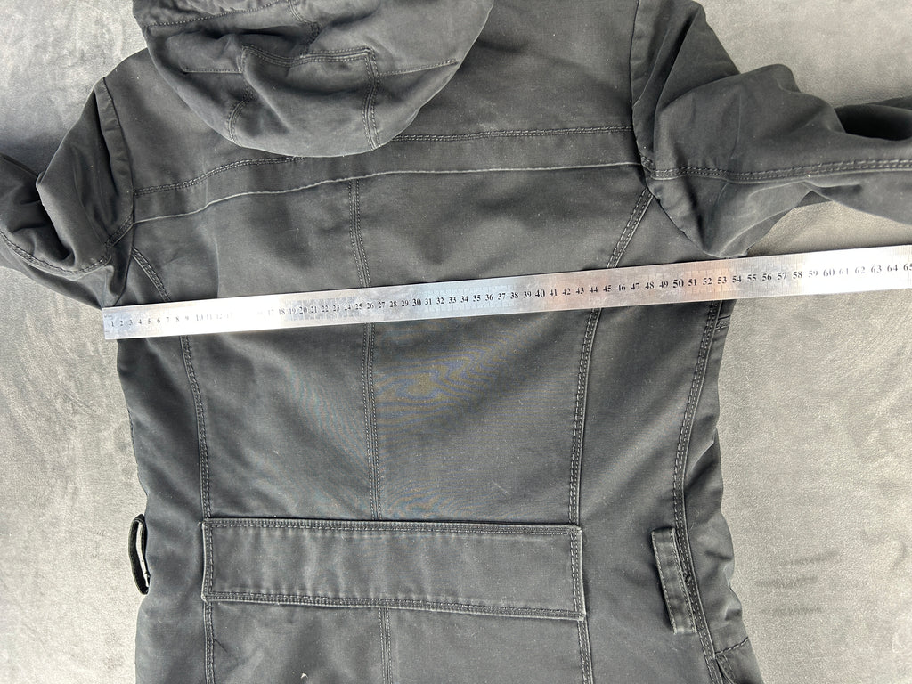 Parka Peuterey con cappuccio e pelliccia antracite vintage – Uomo Taglia L