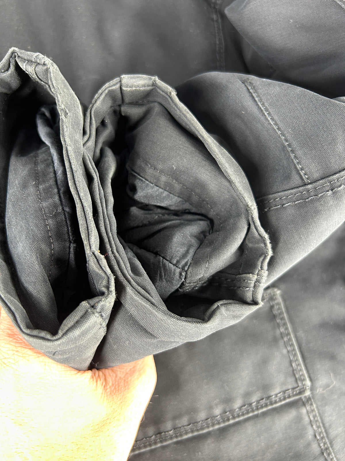 Parka Peuterey con cappuccio e pelliccia antracite vintage – Uomo Taglia L