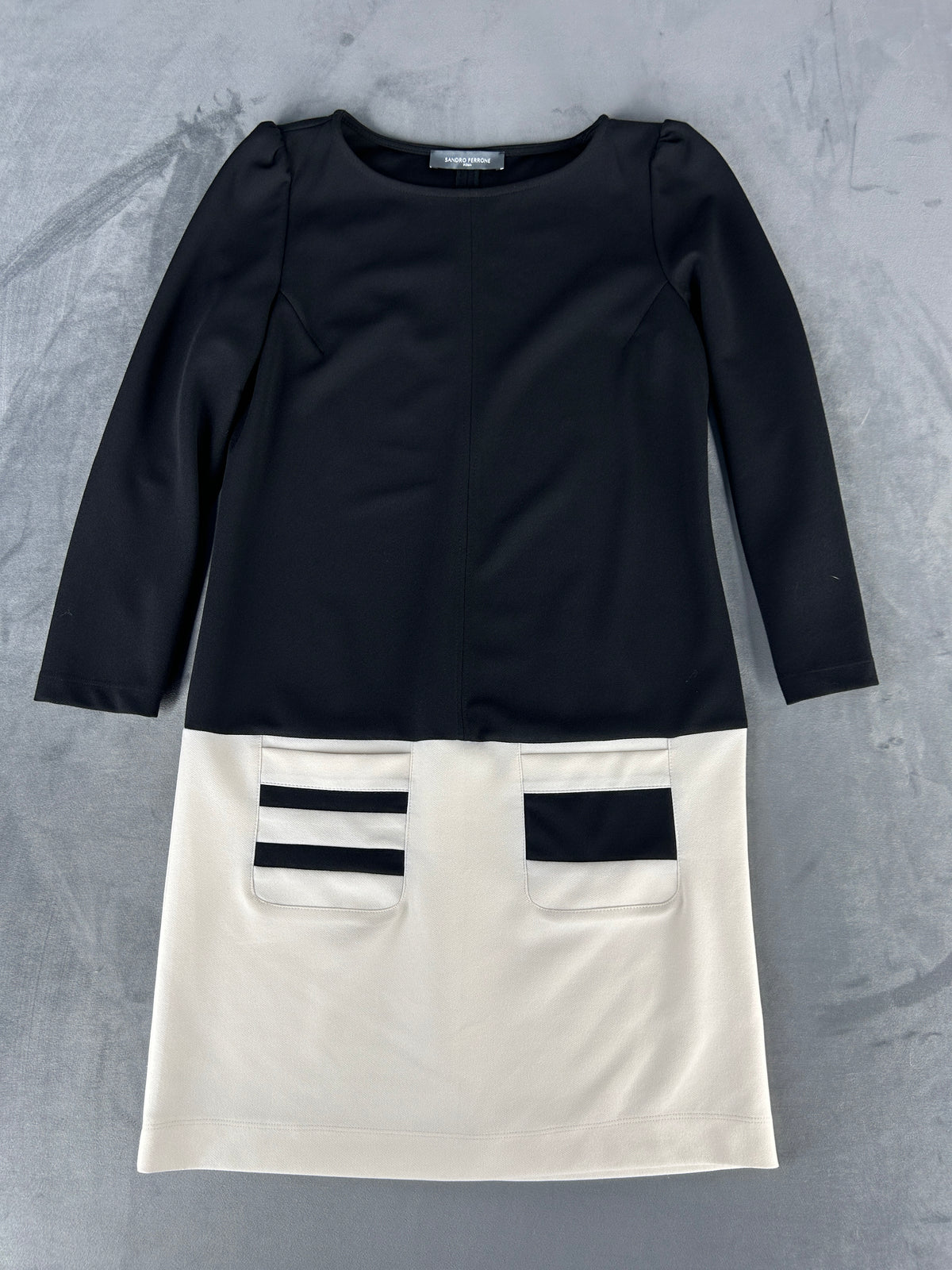 Abito Sandro Ferrone nero e bianco vintage – Donna Taglia 44