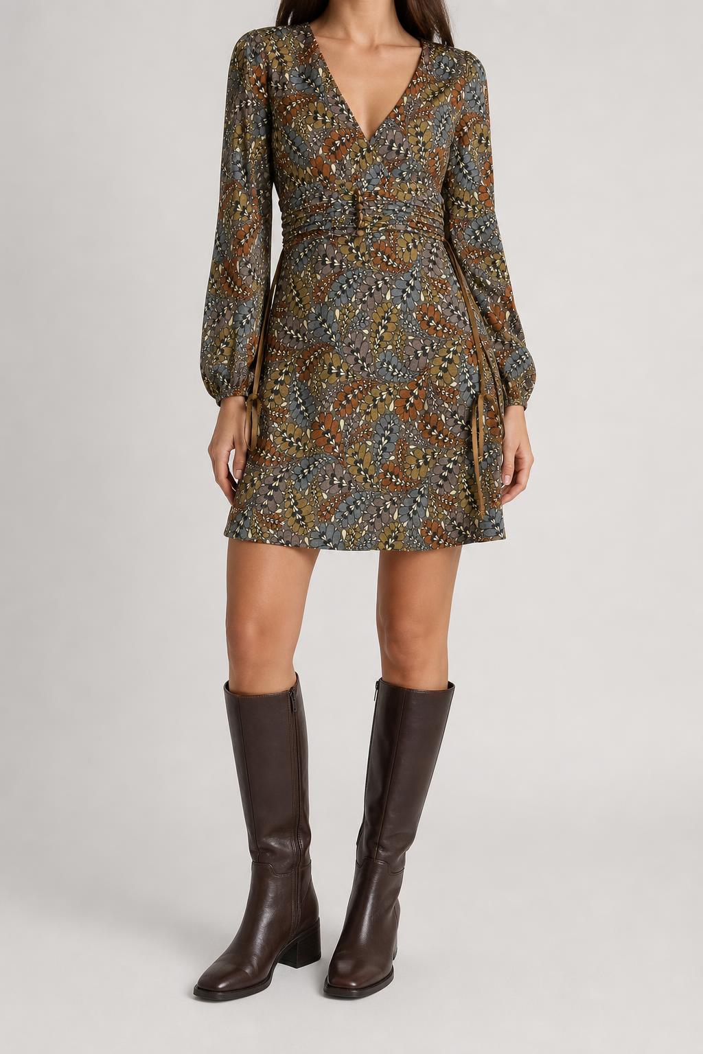 Abito MAX&Co. a fantasia con arricciature vintage – Donna Taglia S