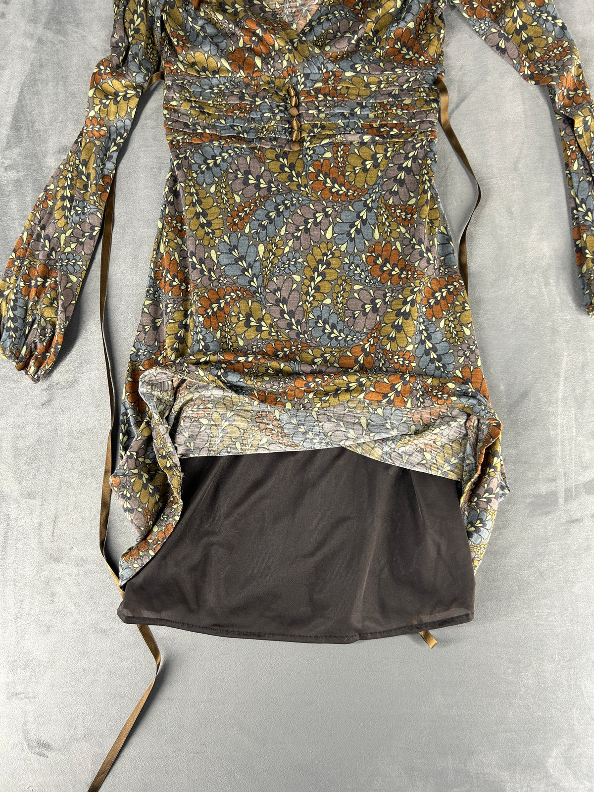 Abito MAX&Co. a fantasia con arricciature vintage – Donna Taglia S