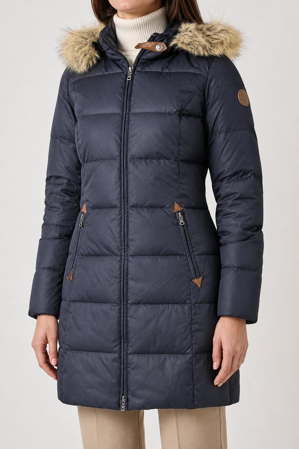 Giubbotto lungo Lauren Ralph Lauren blu navy vintage – Donna Taglia S