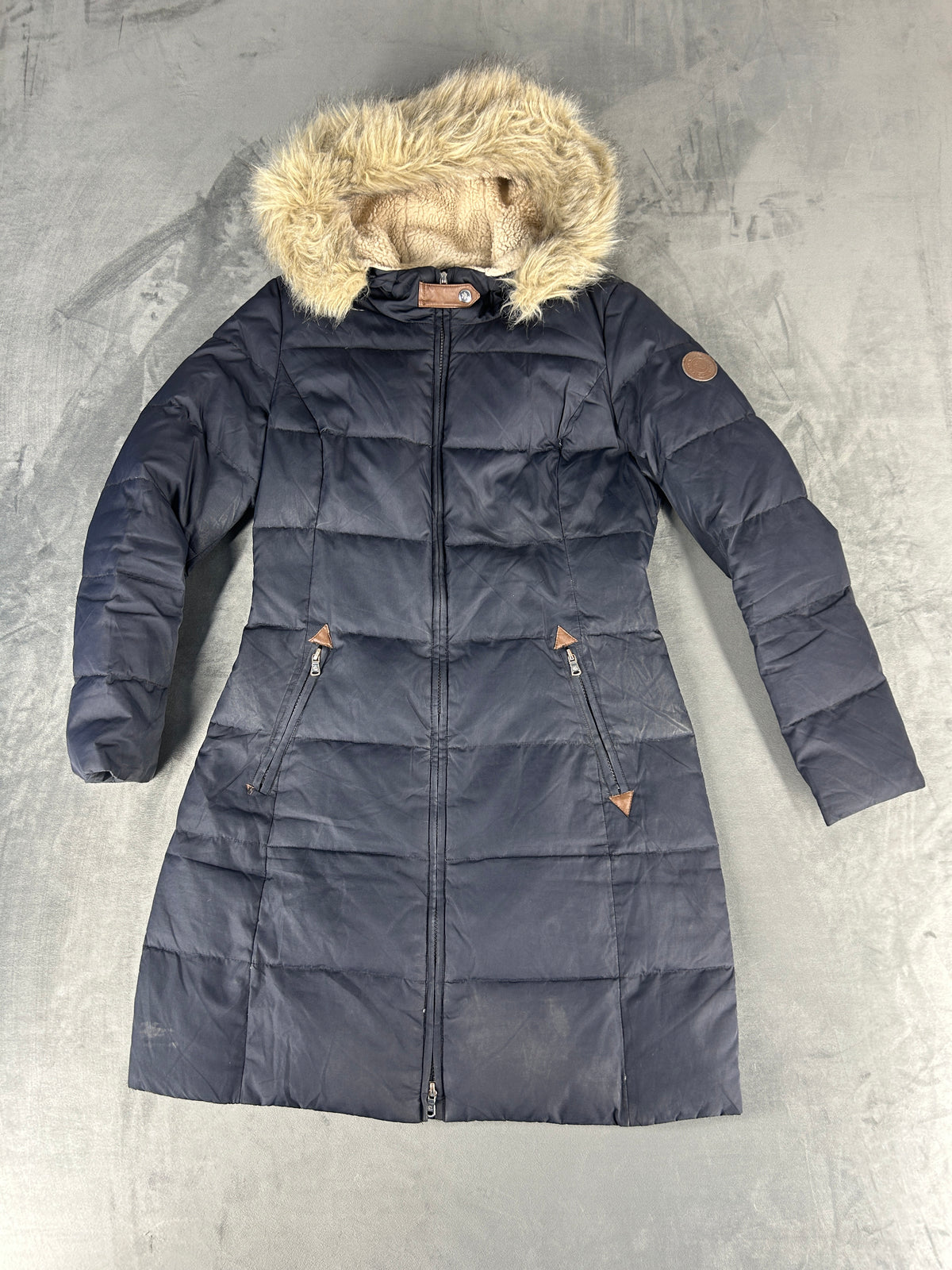 Giubbotto lungo Lauren Ralph Lauren blu navy vintage – Donna Taglia S