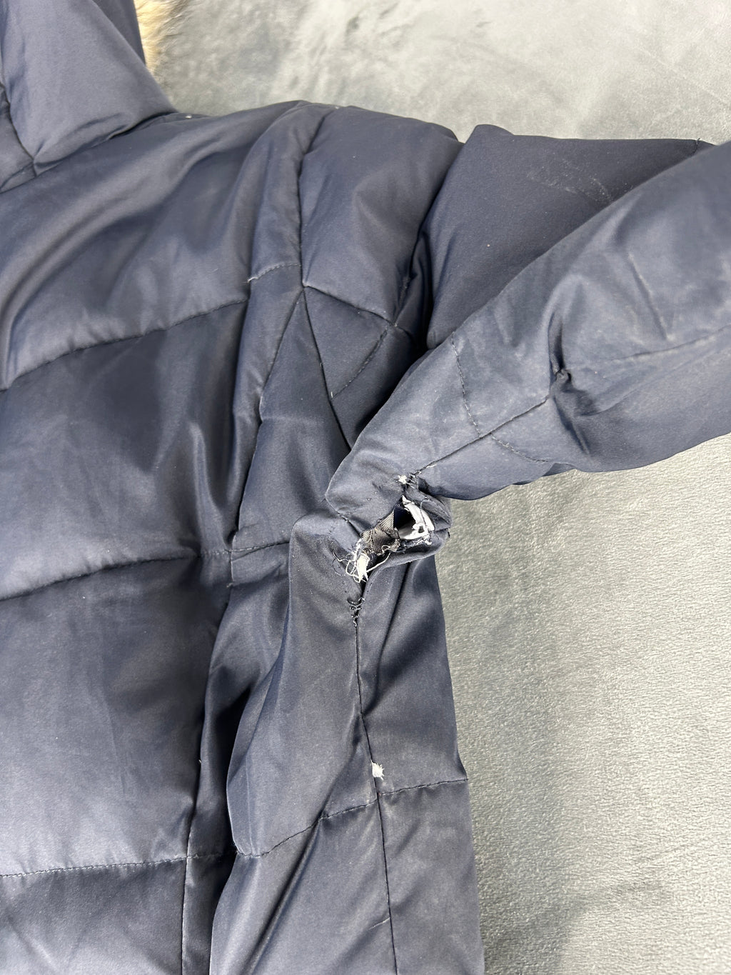 Giubbotto lungo Lauren Ralph Lauren blu navy vintage – Donna Taglia S