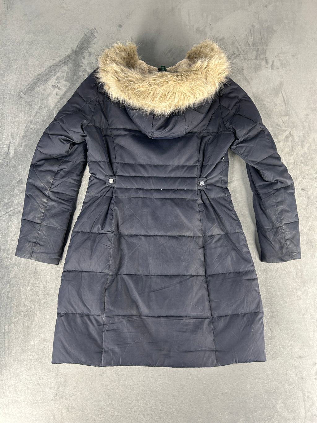 Giubbotto lungo Lauren Ralph Lauren blu navy vintage – Donna Taglia S