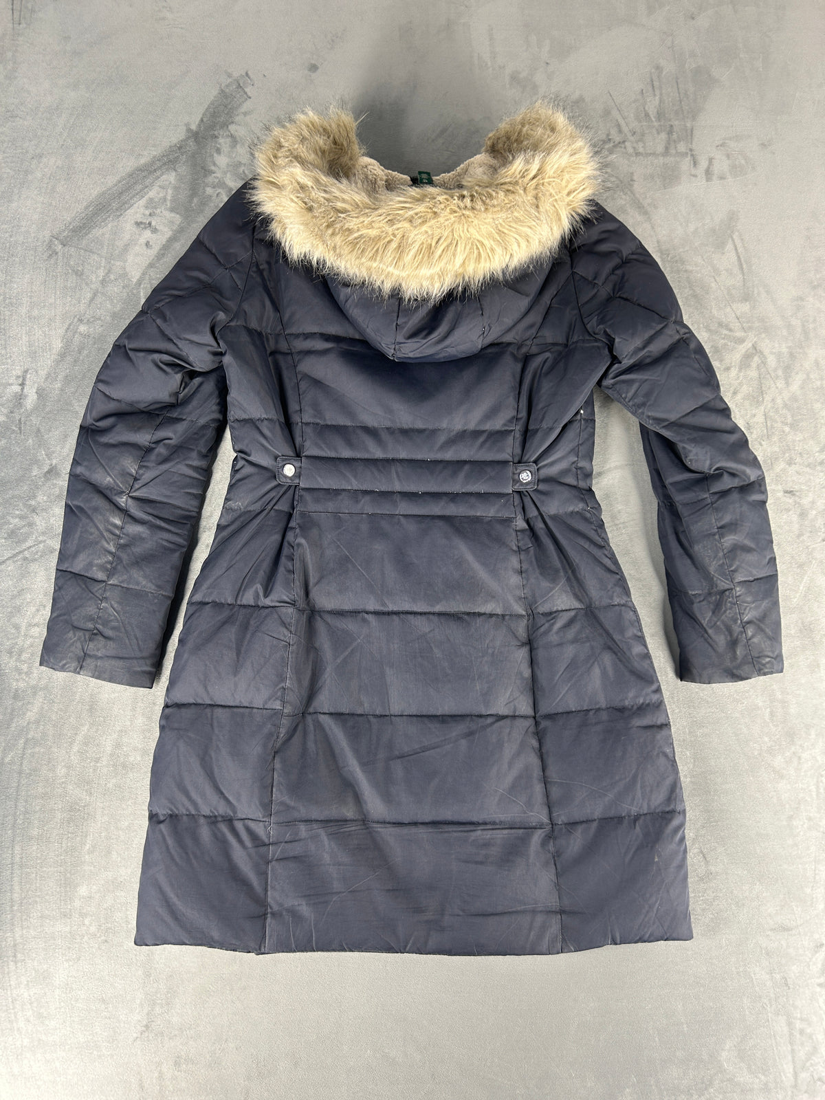 Giubbotto lungo Lauren Ralph Lauren blu navy vintage – Donna Taglia S