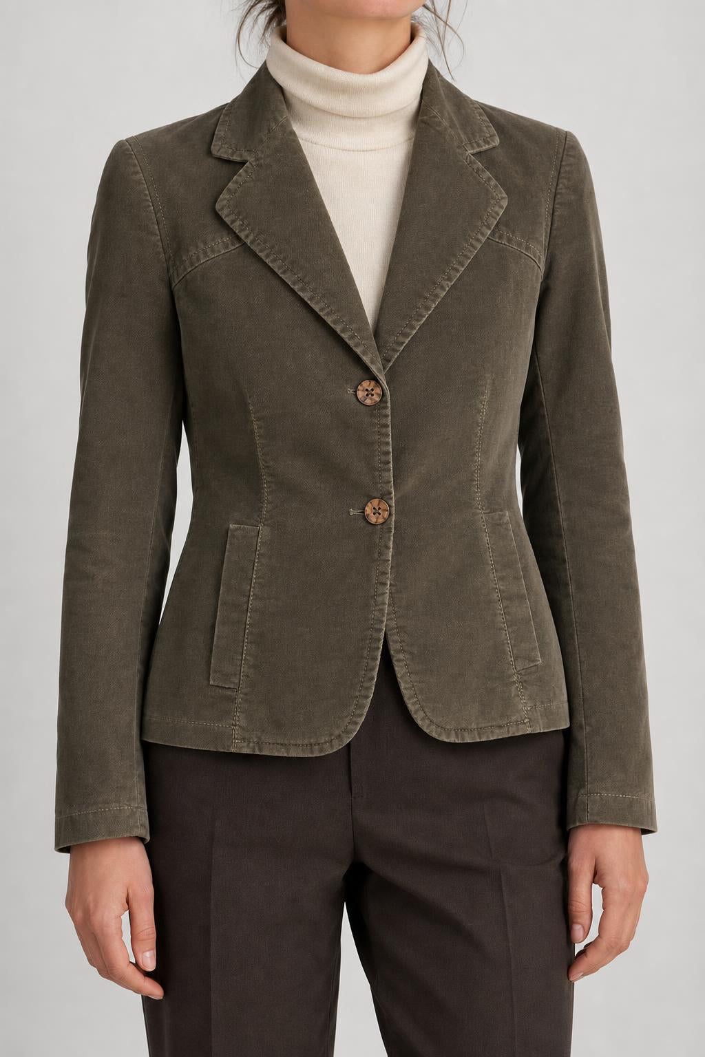 Blazer Trussardi verde oliva vintage – Donna Taglia 42