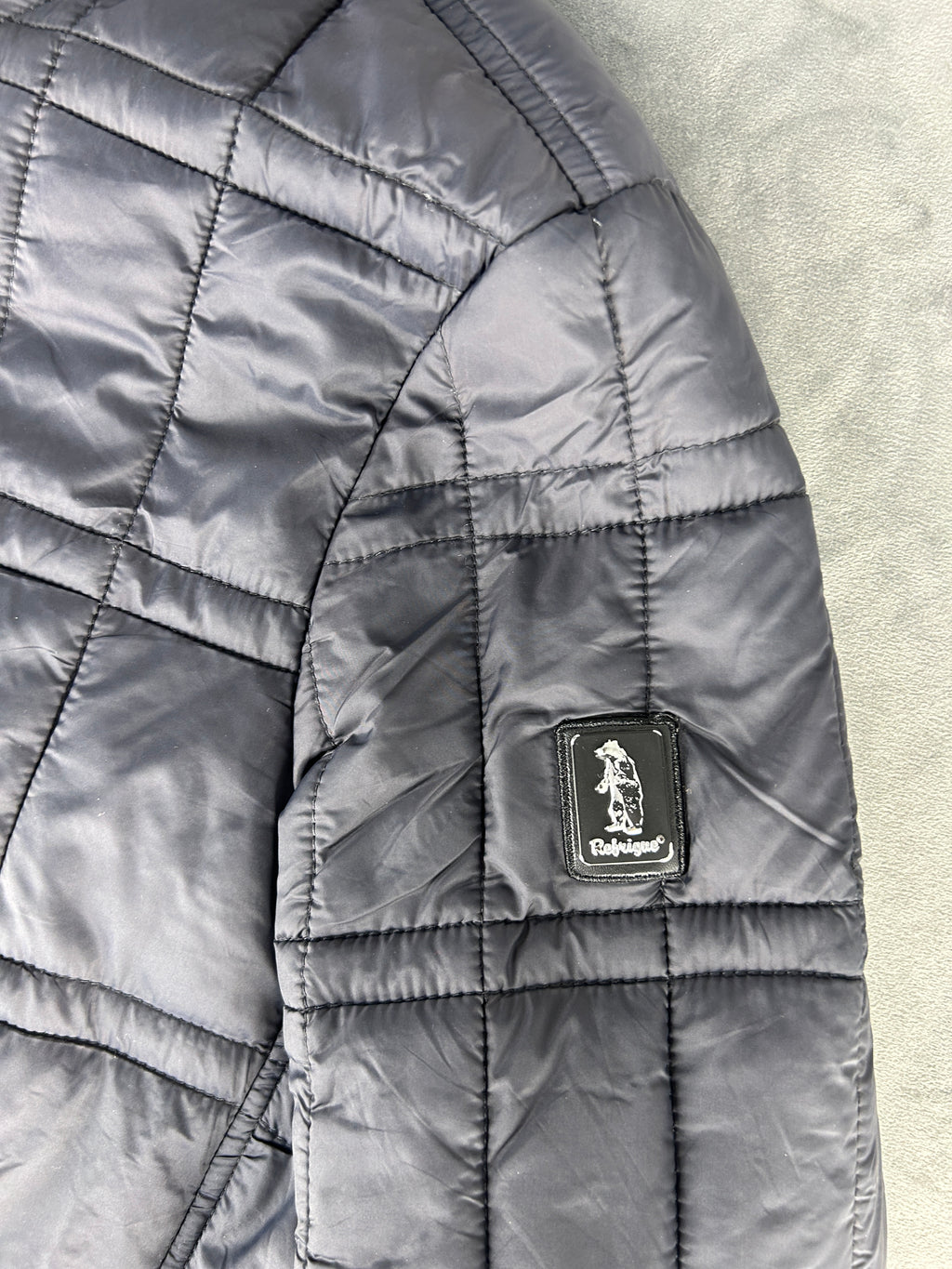 Giubbotto trapuntato con cappuccio RefrigiWear grigio vintage – Uomo Taglia L
