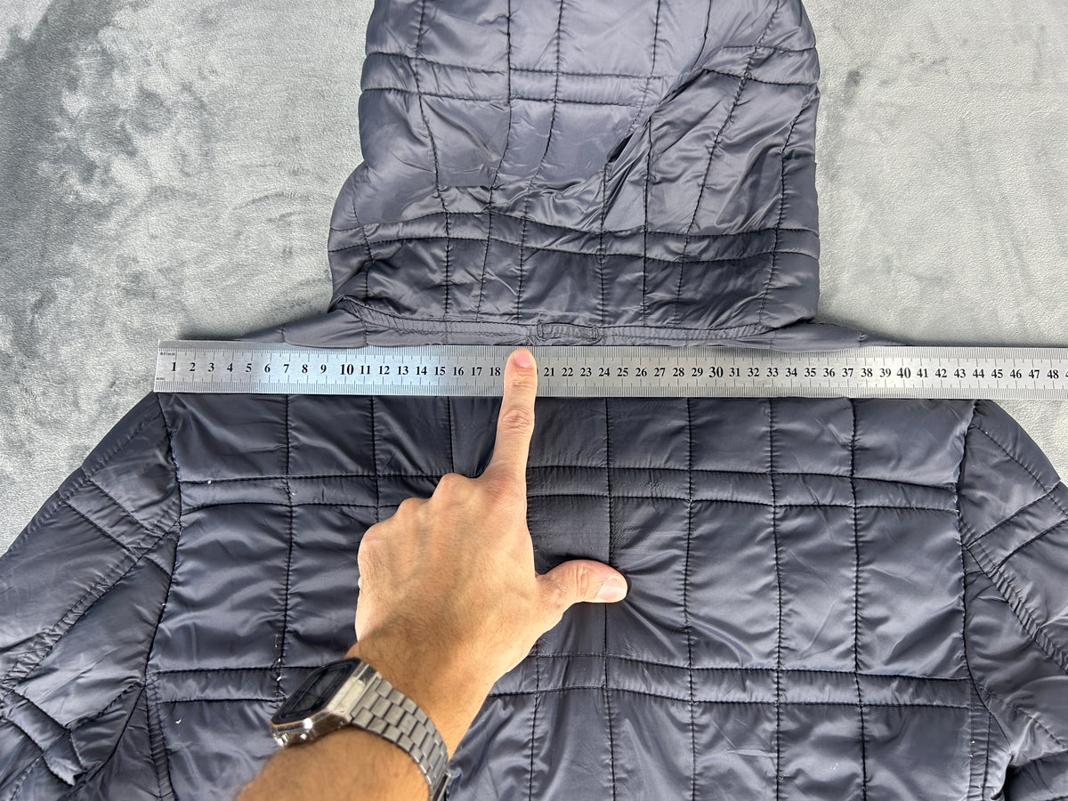Giubbotto trapuntato con cappuccio RefrigiWear grigio vintage – Uomo Taglia L