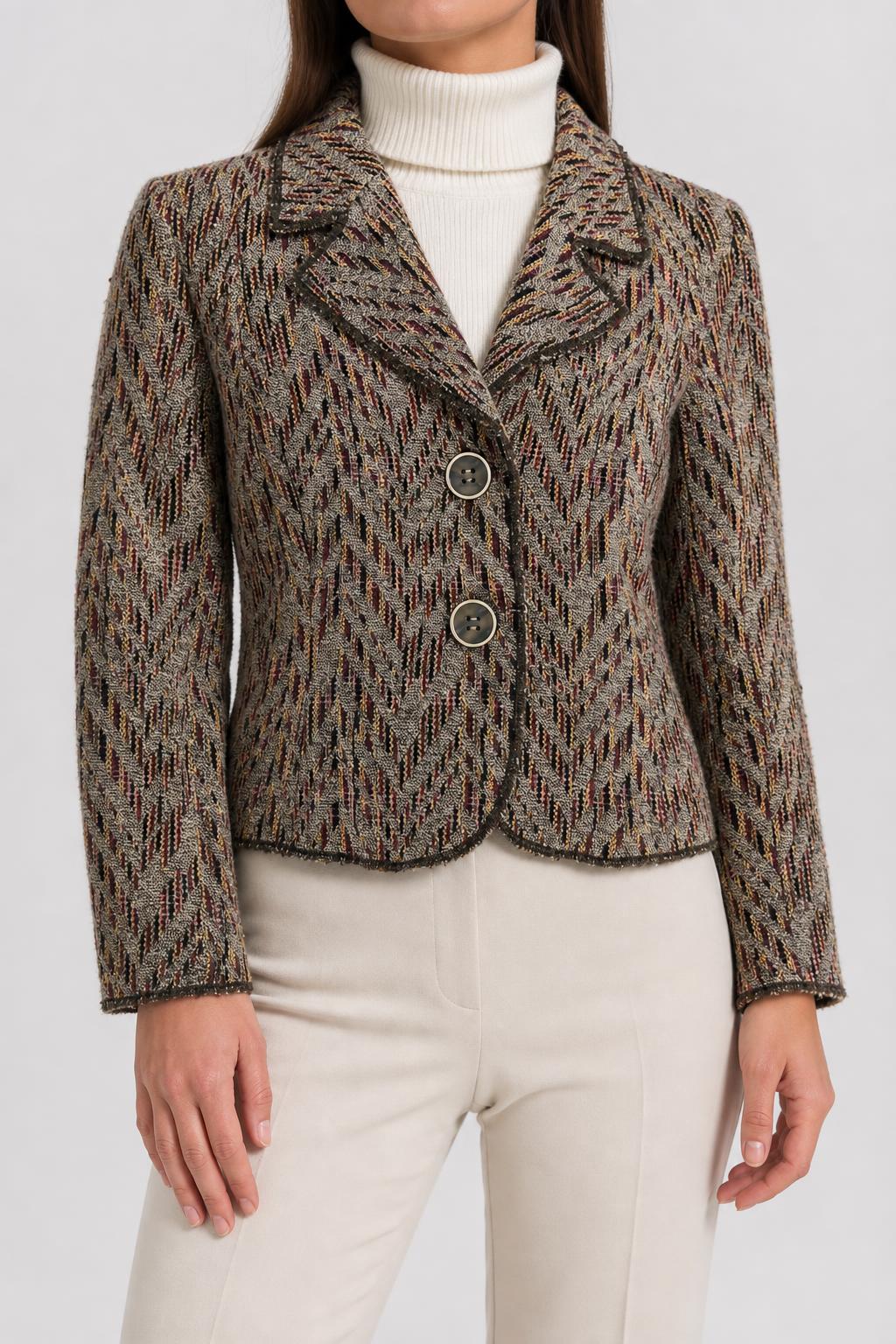 Blazer MAX&Co. a fantasia multicolore vintage – Donna Taglia 40