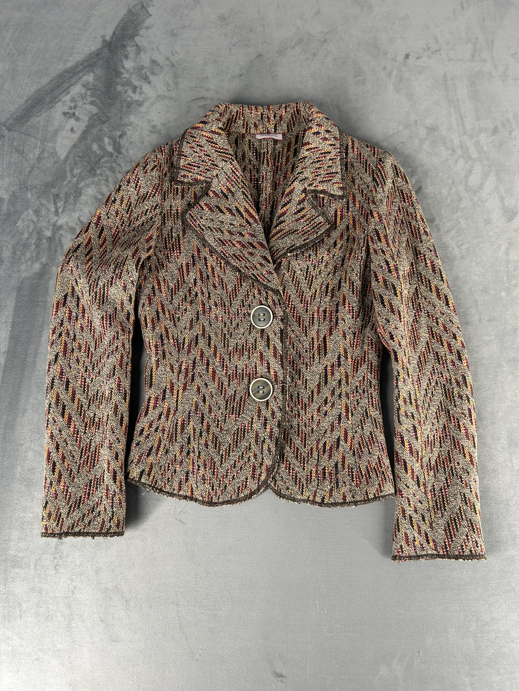 Blazer MAX&Co. a fantasia multicolore vintage – Donna Taglia 40