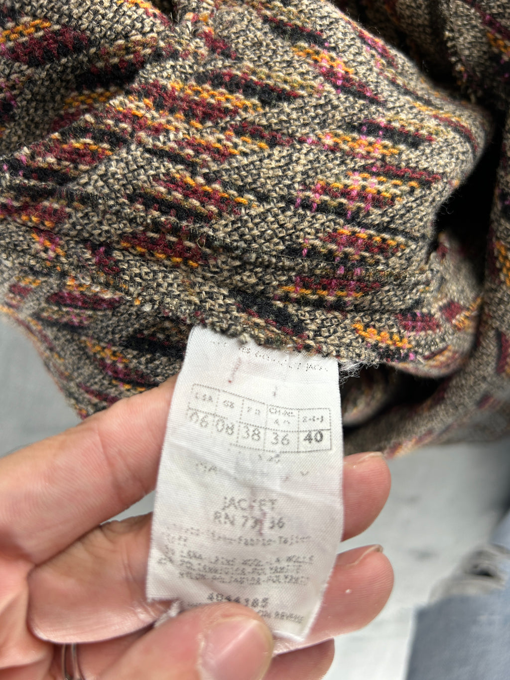 Blazer MAX&Co. a fantasia multicolore vintage – Donna Taglia 40