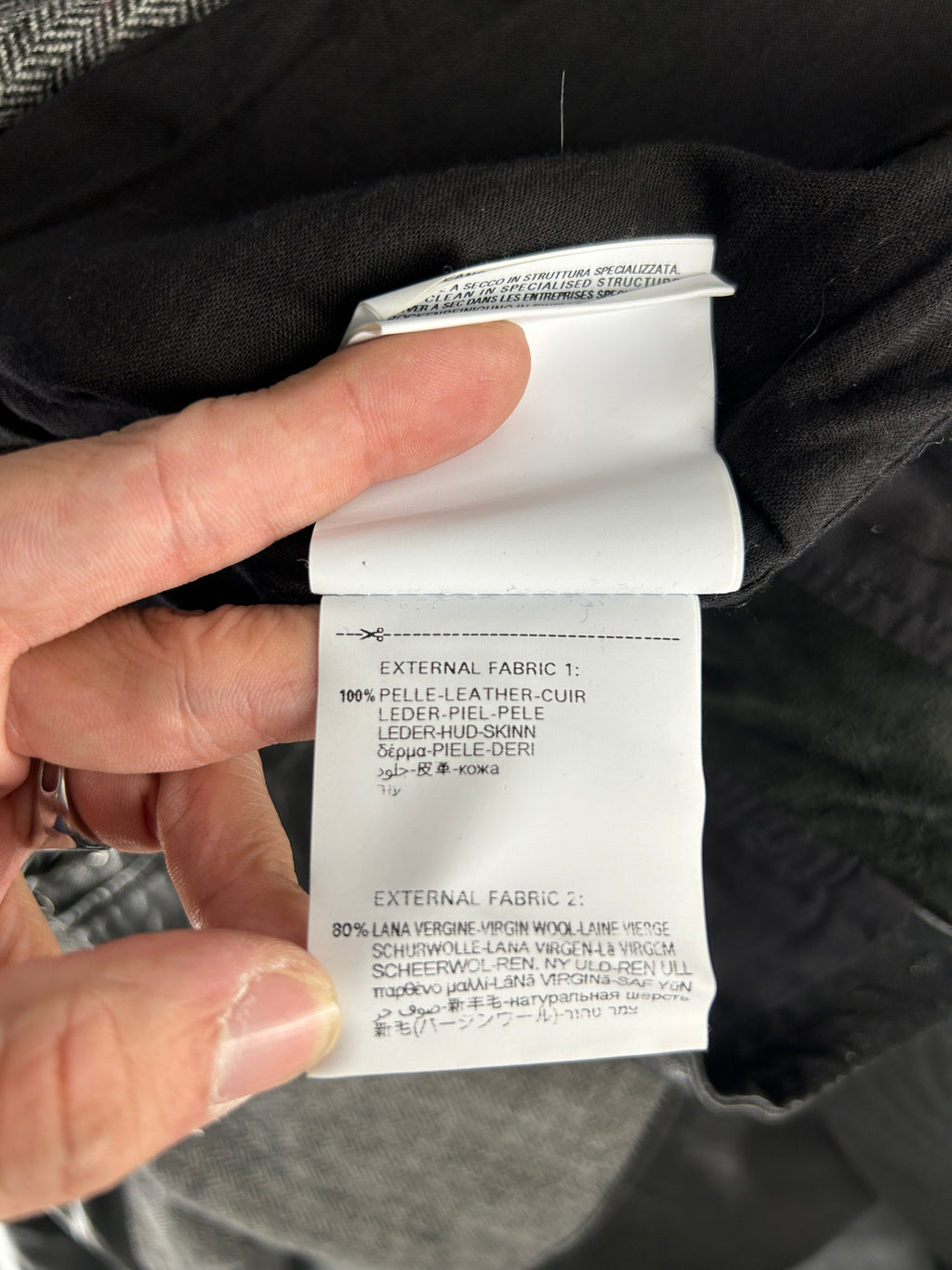 Giacca biker Replay nera e grigia vintage – Donna Taglia L