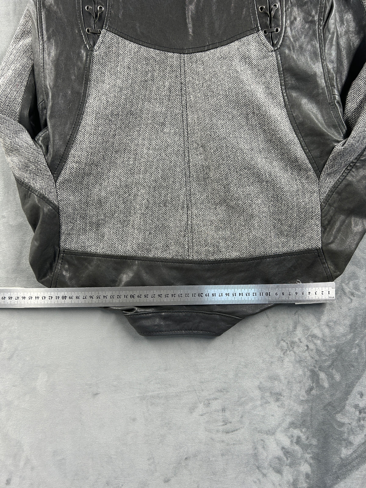 Giacca biker Replay nera e grigia vintage – Donna Taglia L