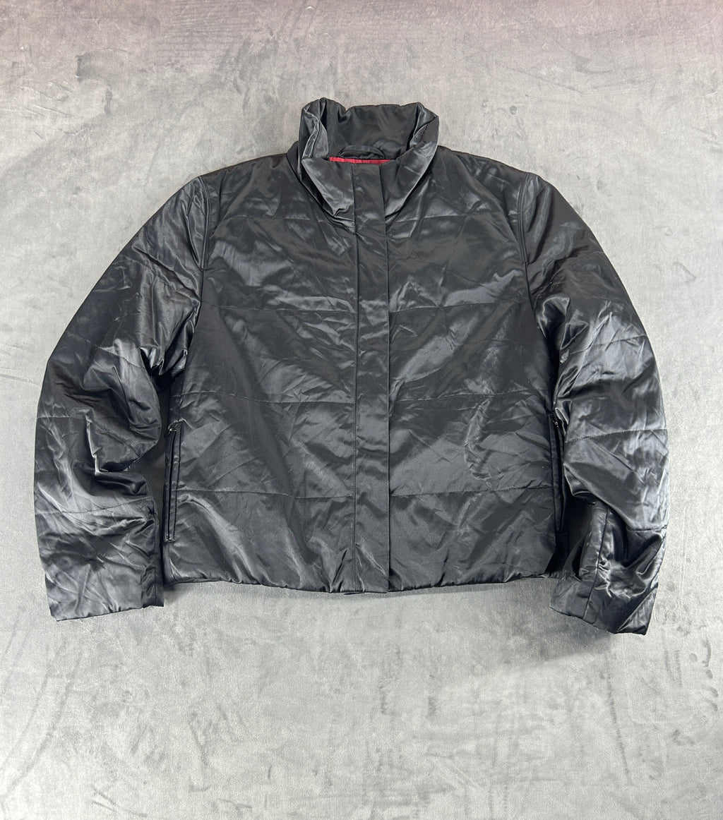 Giubbotto HUGO nero con fodera rossa vintage – Donna Taglia M