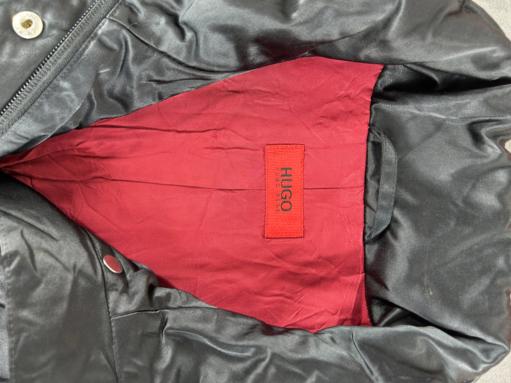 Giubbotto HUGO nero con fodera rossa vintage – Donna Taglia M