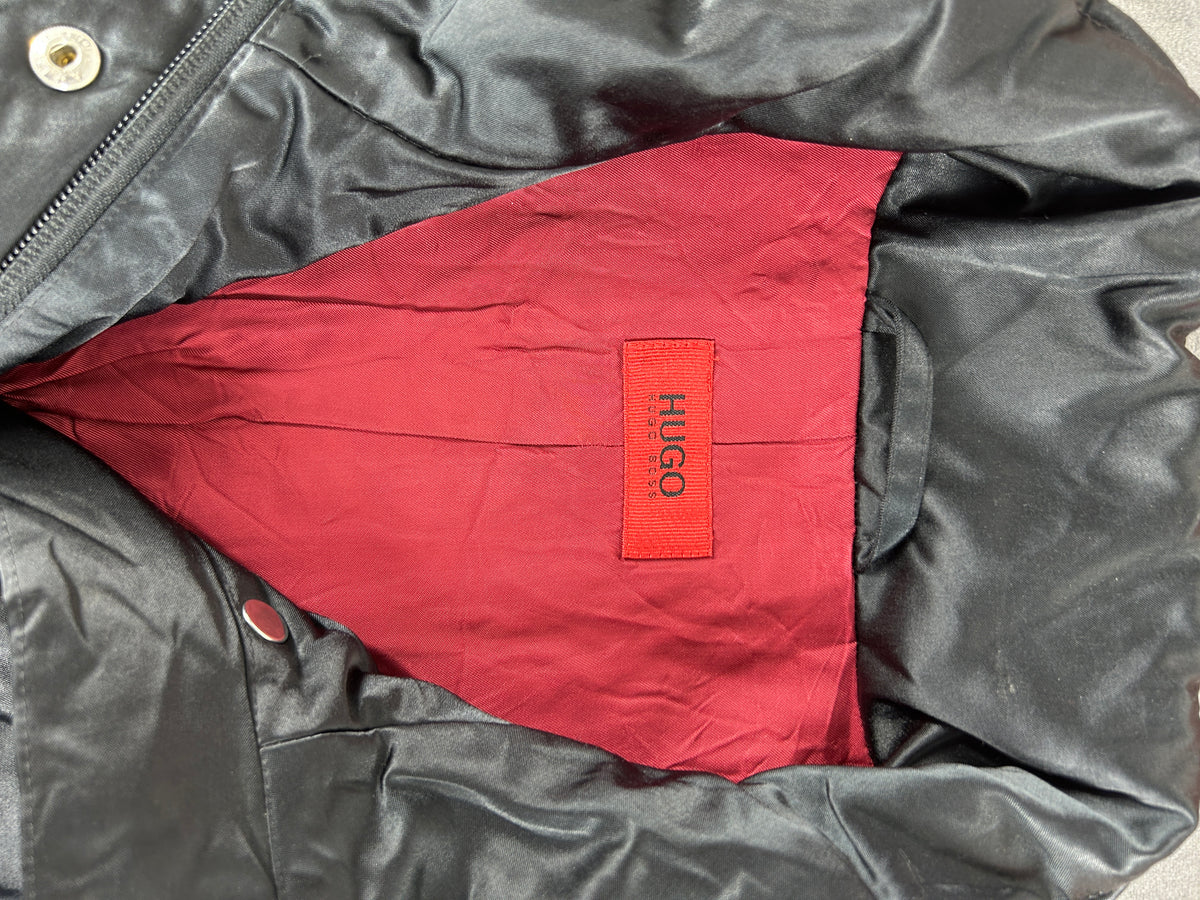 Giubbotto HUGO nero con fodera rossa vintage – Donna Taglia M