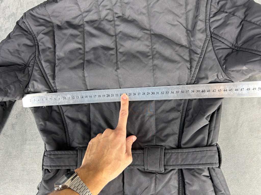 Giubbotto lungo RefrigiWear grigio con cintura vintage – Donna Taglia S/M (42)