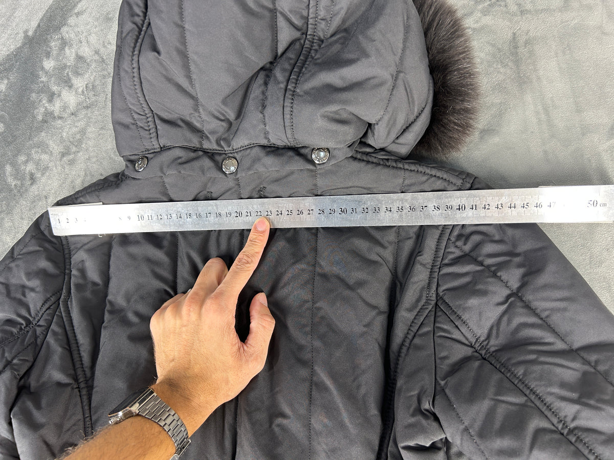 Giubbotto lungo RefrigiWear grigio con cintura vintage – Donna Taglia S/M (42)