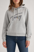 Felpa Tommy Jeans grigia con cappuccio vintage – Donna Taglia S