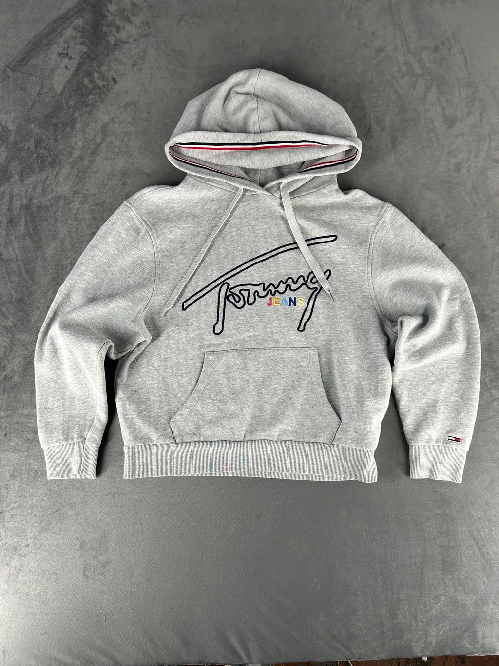 Felpa Tommy Jeans grigia con cappuccio vintage – Donna Taglia S
