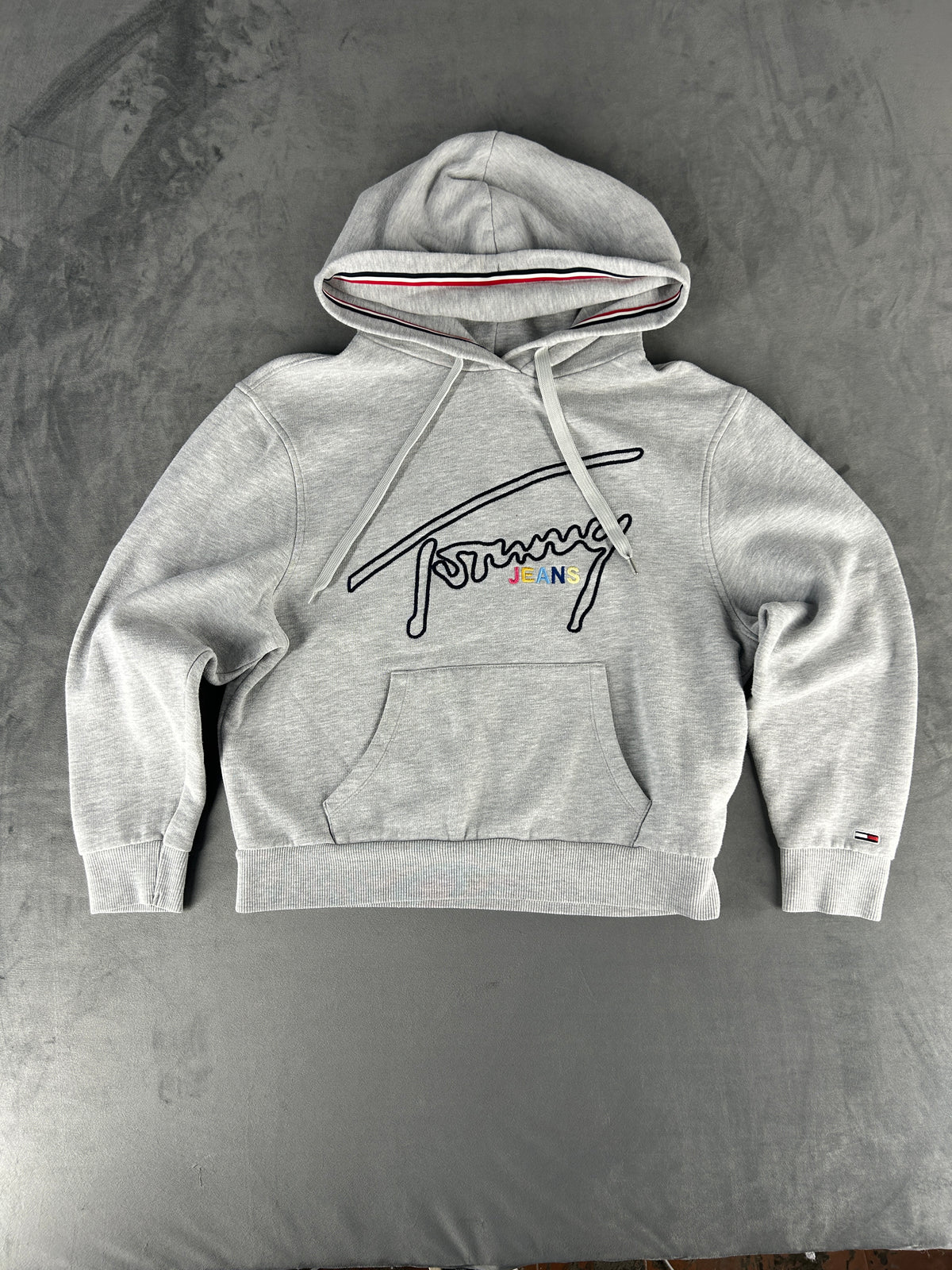 Felpa Tommy Jeans grigia con cappuccio vintage – Donna Taglia S