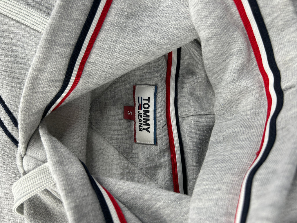 Felpa Tommy Jeans grigia con cappuccio vintage – Donna Taglia S