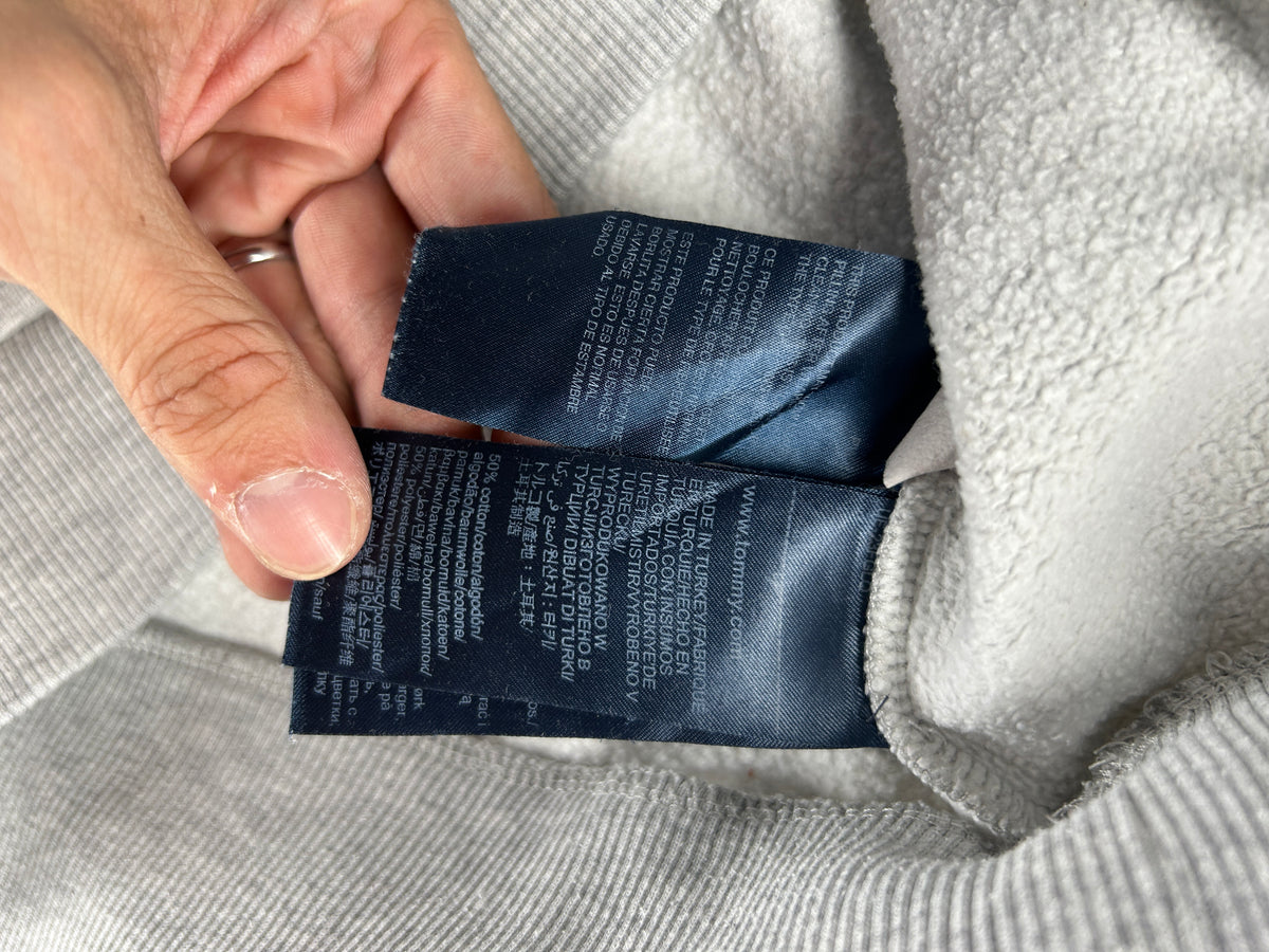 Felpa Tommy Jeans grigia con cappuccio vintage – Donna Taglia S
