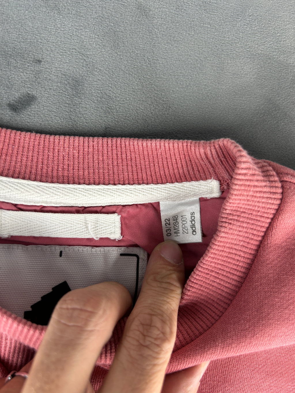 Felpa Adidas rosa con logo geometrico vintage – Donna Taglia L/XL