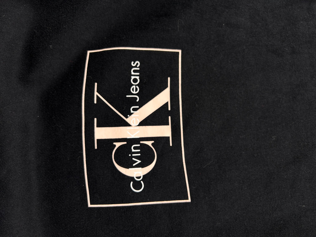 Felpa Calvin Klein Jeans nera con logo vintage – Donna Taglia M