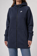 Felpa Nike lunga con cappuccio e zip vintage – Donna Taglia XS