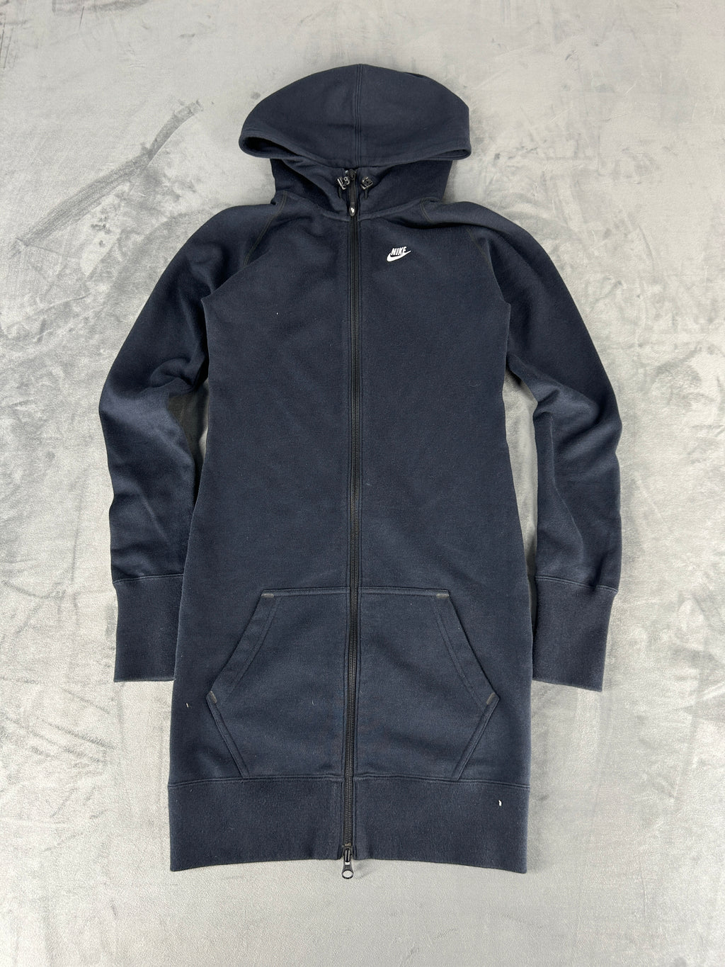 Felpa Nike lunga con cappuccio e zip vintage – Donna Taglia XS