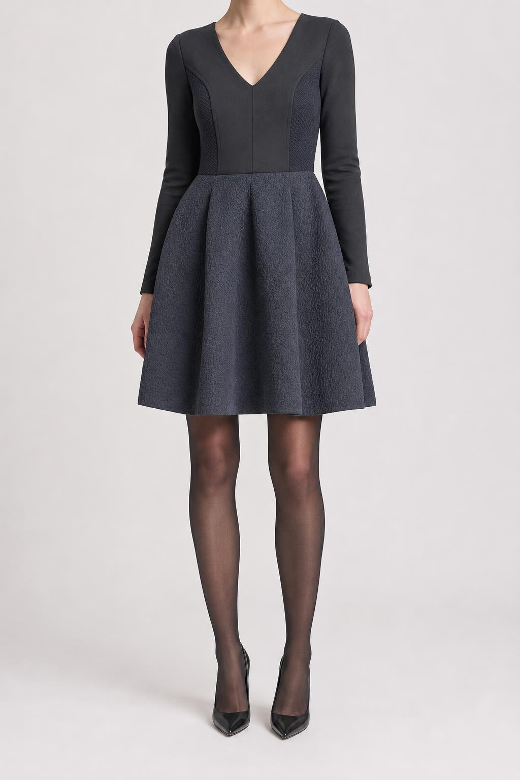 Abito Pinko nero con gonna svasata vintage – Donna Taglia IT 38