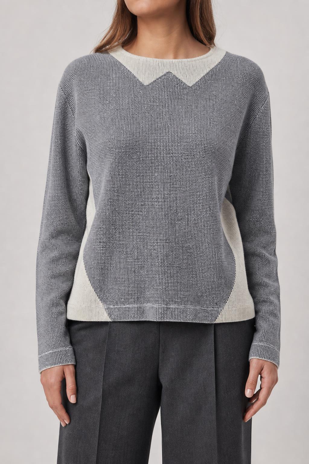 Maglia Pennyblack grigia e panna vintage – Donna Taglia S/M